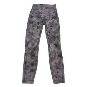 Lululemon women Align Double Lined Grey Floral Print Size 4